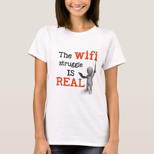 De WiFi-verbinding is echt T-shirt (Voorkant)
