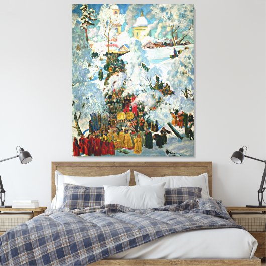 De wijding van water op Theophany Canvas Afdruk (Insitu (Slaapkamer))