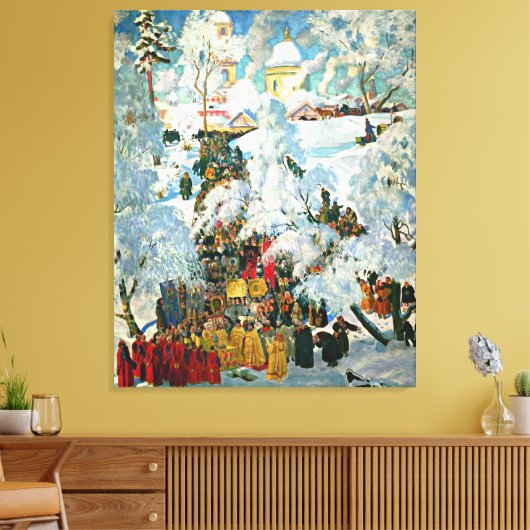 De wijding van water op Theophany Canvas Afdruk (Insitu (Woonkamer))