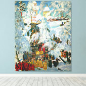 De wijding van water op Theophany Canvas Afdruk (Insitu (Houten vloer))