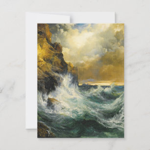 De wijkende golf door Moran, 1909 Briefkaart