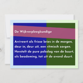 De Wijkverpleegkundige Bedankkaart