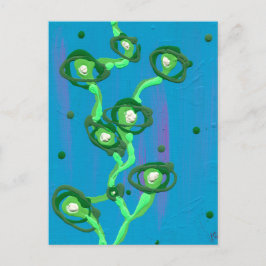 De wijn - Abstracte kunstschildering Briefkaart