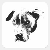 De wijn die wint vierkante sticker (Voorkant)