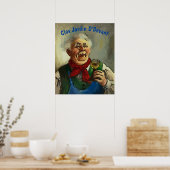 De wijn, geeft tekst, Poster uit (Keuken)