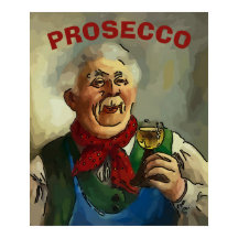 De wijn, geeft tekst, Poster uit