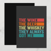 De wijn het bier de whisky die ze me altijd hebben kaart (Voorkant / Achterkant)