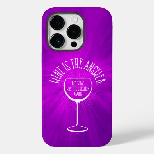 De wijn is het antwoord Hoesje-Mate iPhoneGeval Case-Mate iPhone Case (Achterkant)