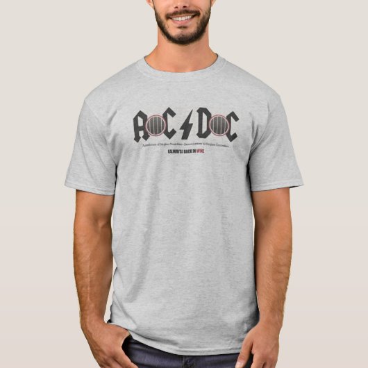 De wijn T-Shirt - Terug in wijn (Voorkant)