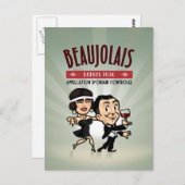De Wijn van de Beaujolais Briefkaart (Voorkant / Achterkant)