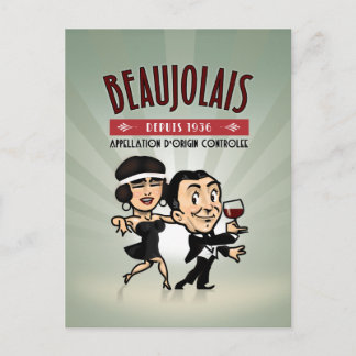 De Wijn van de Beaujolais Briefkaart