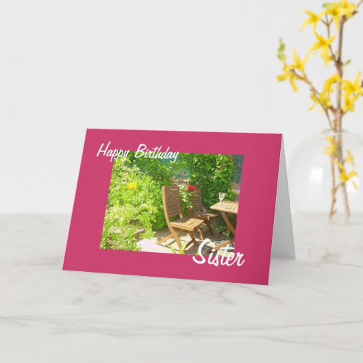 De wijn van het terras kaart (Gele Bloem)