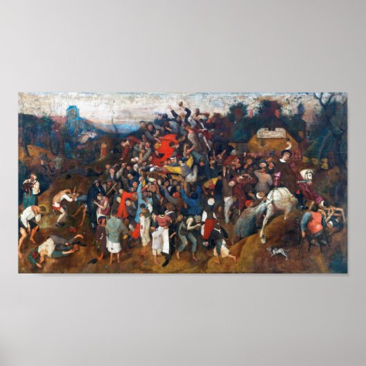De wijn van Sint-Maarten, Pieter Bruegel Poster (Voorkant)