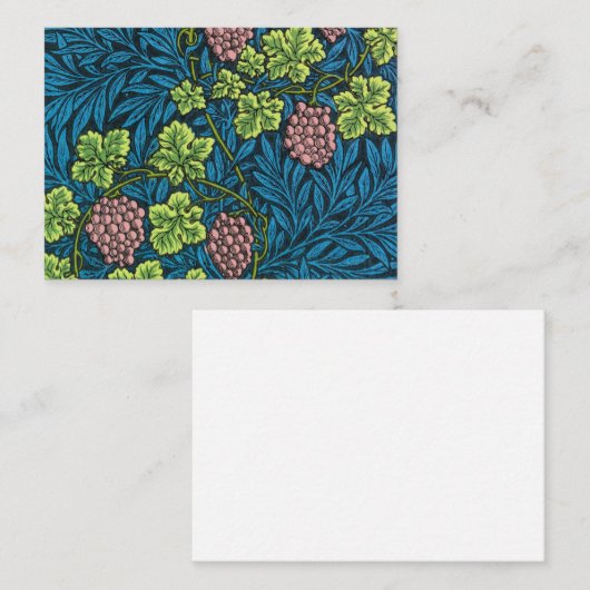 De wijn van William Morris Notitiekaartje (Voorkant / Achterkant)