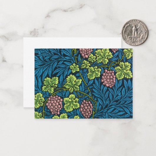 De wijn van William Morris Notitiekaartje (Voorkant / Achterkant in situ)