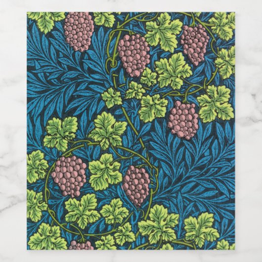 De wijn van William Morris Wijn Etiket (Enkel label)