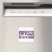 De wijn, vintage wijnlabel magneet (Insitu (Vaatwasser))