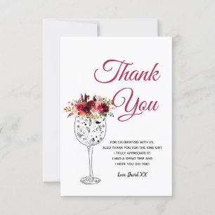 de wijn, volwassene, dankt u kaardt bedankkaart