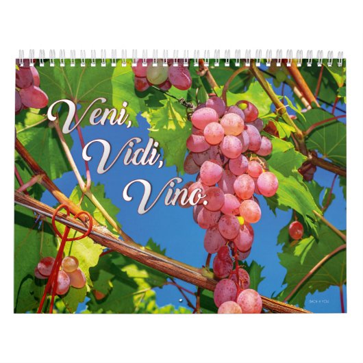 De Wijn Wall Calender - Veni, Vidi, Vino. Kalender (Hoes)