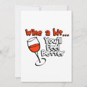 De wijn zal een Beetje u zich beter voelen Kaart (Voorkant)