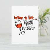 De wijn zal een Beetje u zich beter voelen Kaart (Staand voorkant)