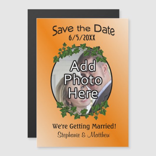 De Wijnen van de herfst sparen de Datum met Foto Magnetische Uitnodiging (Voorkant / Achterkant)