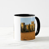 De wijngaard met syrah-druiven en het kasteel mok (Voorkant rechts)