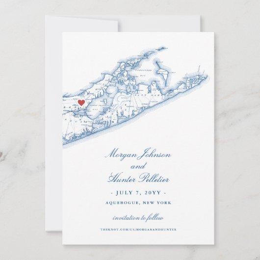 De wijngaarden bij Aquebogue Elegant Wedding Save The Date (Voorkant)