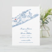 De wijngaarden bij Aquebogue Elegant Wedding Save The Date (Staand voorkant)