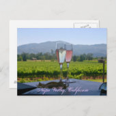 De wijngaarden van de vallei van Napa Briefkaart (Voorkant / Achterkant)