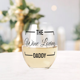 De wijnliefhebbende vader vaderdag vader aangepast wijnglas zonder voet