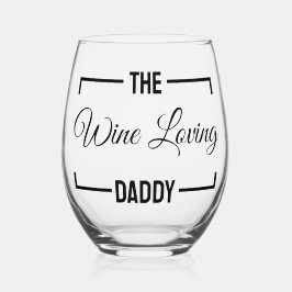 De wijnliefhebbende vader vaderdag vader aangepast wijnglas zonder voet