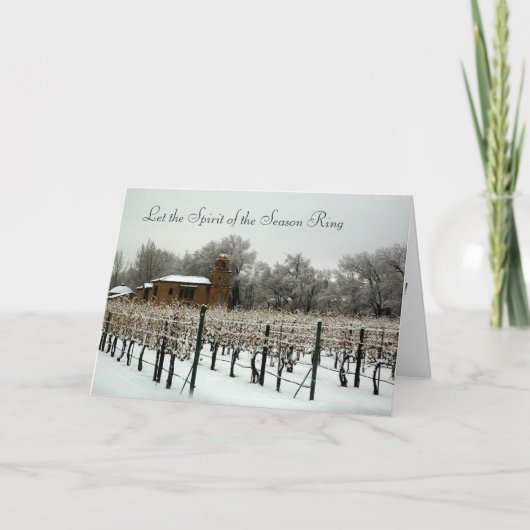 De Wijnmakerij van Rodena van Casa in de Winter Feestdagen Kaart (Voorkant)