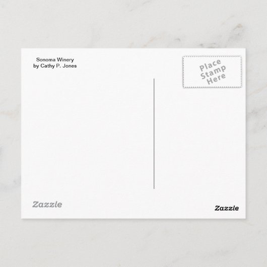 De Wijnmakerij van Sonoma Briefkaart (Achterkant)