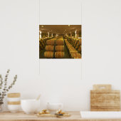 De wijnmakerij, vat veroudering kelder - Chateau B Poster (Keuken)