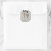 De wijnmeisjes ronde stickers (Tas)