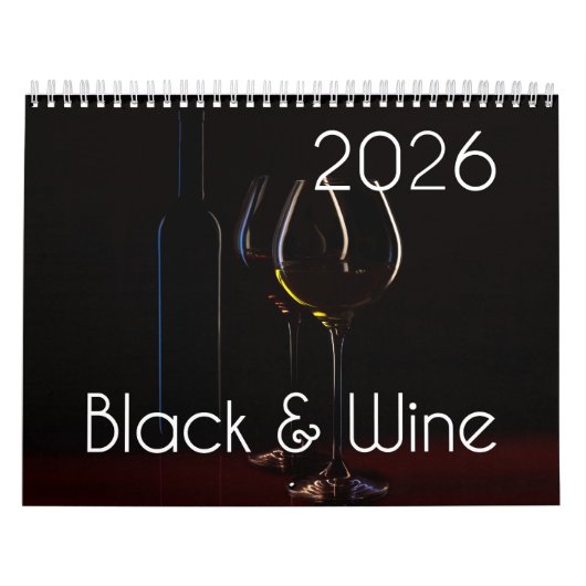 De Wijnmuurkalender 2026 - Zwart & Wijn Kalender (Hoes)