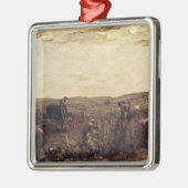 De wijnoogst in Bourgogne, 1863 Metalen Ornament (Links)