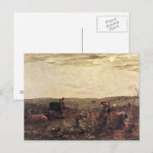 De wijnoogst in Bourgondië, 1863 Briefkaart (Voorkant / Achterkant)