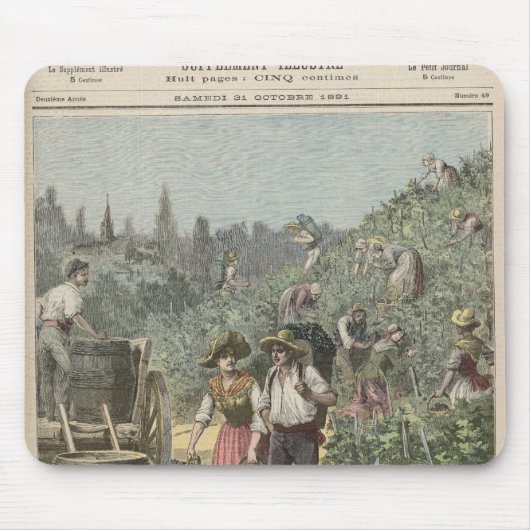 De wijnoogst muismat (Voorkant)