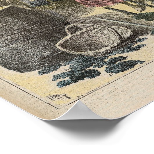 De wijnoogst poster (Hoek)