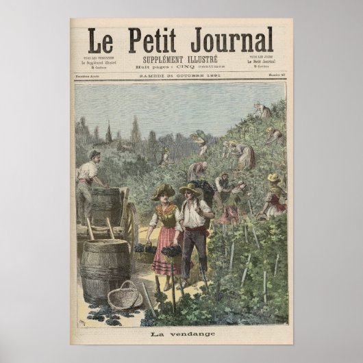 De wijnoogst poster (Voorkant)