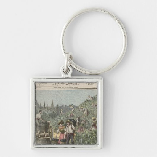 De wijnoogst sleutelhanger (Voorkant)