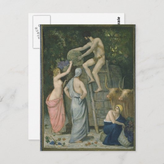 De Wijnpers van Pierre Puvis de Chavannes Briefkaart (Voorkant / Achterkant)