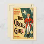 De wijnposter van Circus Girl herstellen Briefkaart (Voorkant / Achterkant)