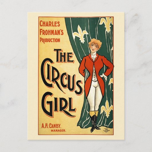 De wijnposter van Circus Girl herstellen Briefkaart (Voorkant)