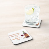 De wijnredder die wijn vrij op een bier onderzetter (Rechterzijde)