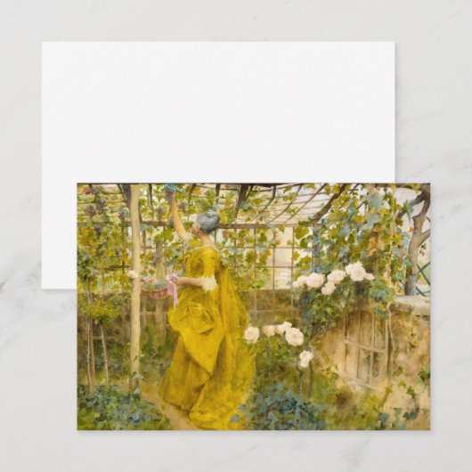 De wijnstok van Carl Larsson Bedankkaart (Voorkant / Achterkant)