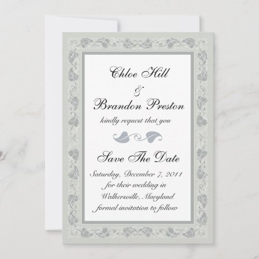 De wijnstokken bewaren de Datum Save The Date (Voorkant)