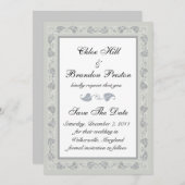 De wijnstokken bewaren de Datum Save The Date (Voorkant / Achterkant)